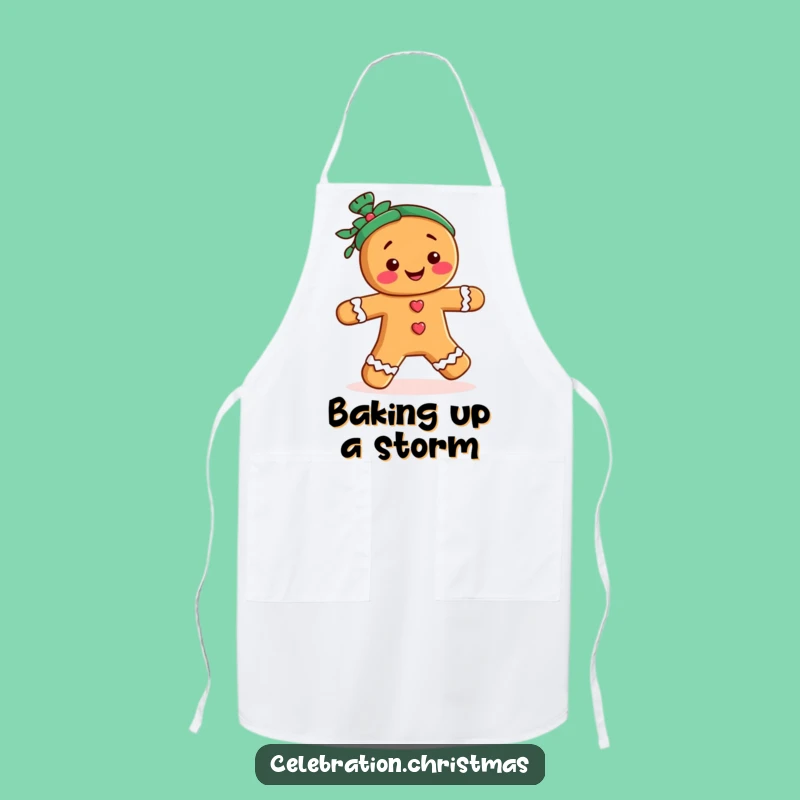 Funny Gingerbread Baking Apron - Festive Kitchen Gift