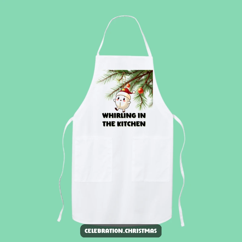 Funny Kitchen Ornament Apron: Wobbly Christmas Character, Perfect Gift