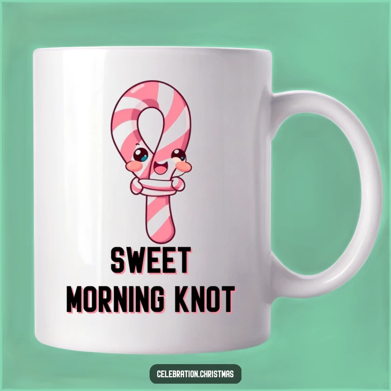 Funny Candy Cane Knot Mug: Hilarious Sweetness for Your Coffee Break!