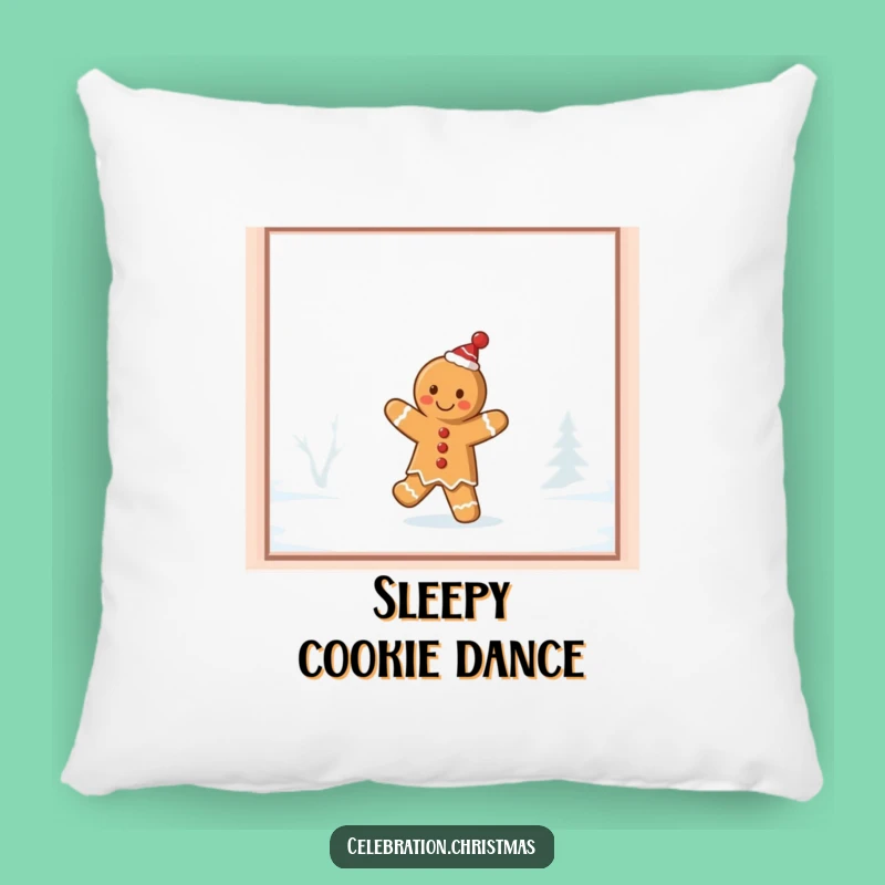 Funny Gingerbread Jig Pillow: Cuddle Up with Festive Cookie Comfort!