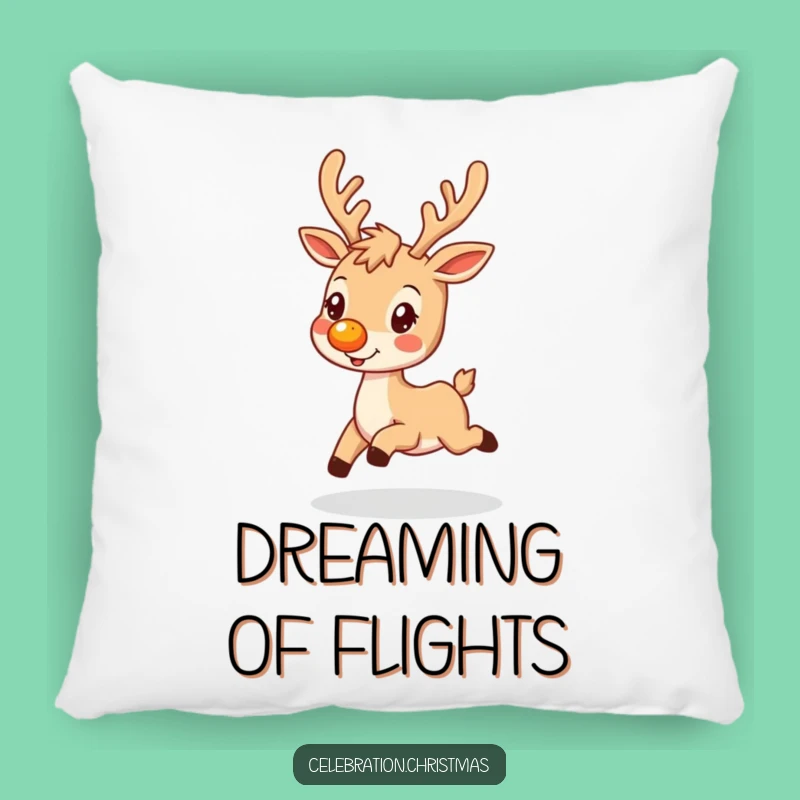 Funny Reindeer Pillow - Cozy Holiday Accent Gift