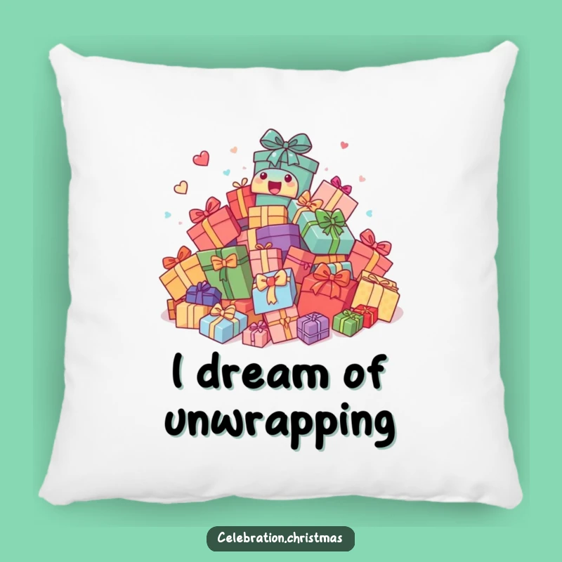 Funny Pillow: Bouncing Present Pile Cushion, Comical Gift for Cozy Comfort