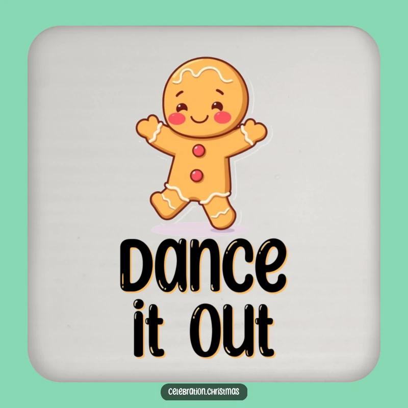 Funny Gingerbread Man Jig Coasters - Protect Surfaces with Holiday Laughs