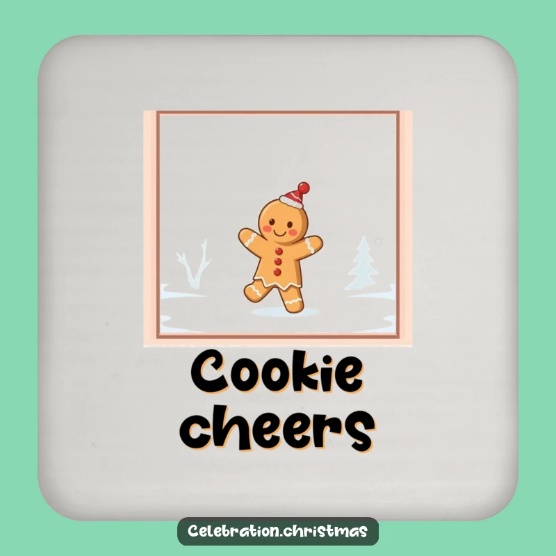 Funny Gingerbread Jig Coasters: Protect Surfaces with Festive Cookie Charm!