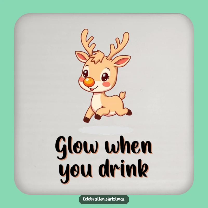 Funny Reindeer Coaster Set - Festive Table Protection Gift