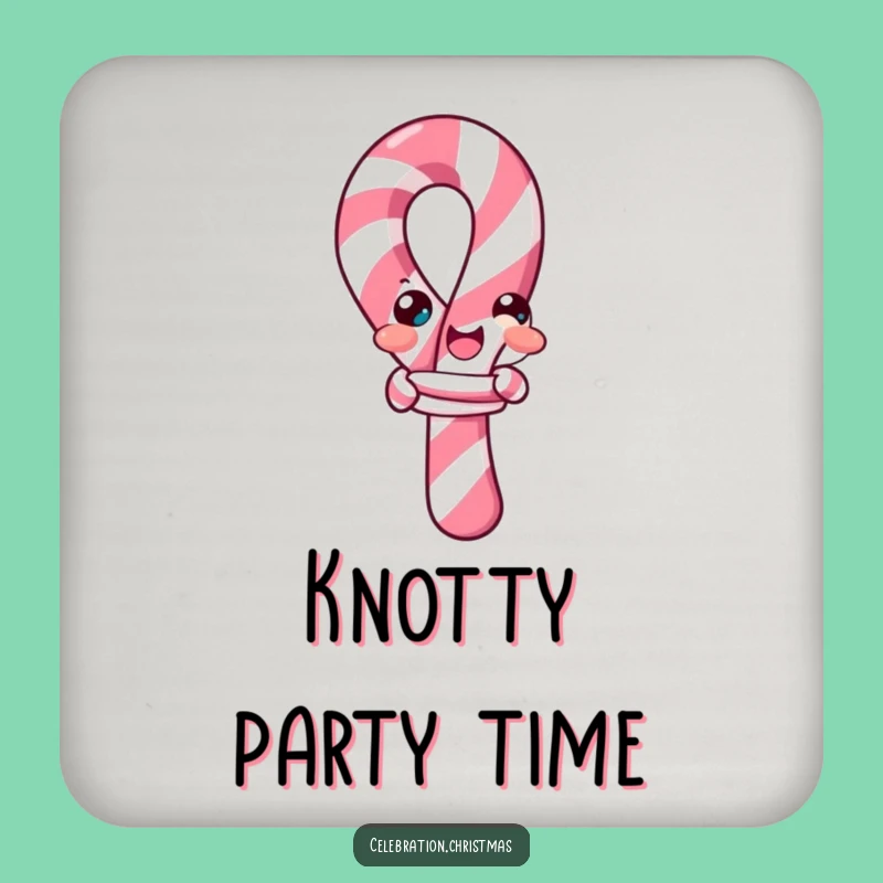 Funny Candy Cane Knot Coasters: Protect Surfaces with Twisted Sweetness!