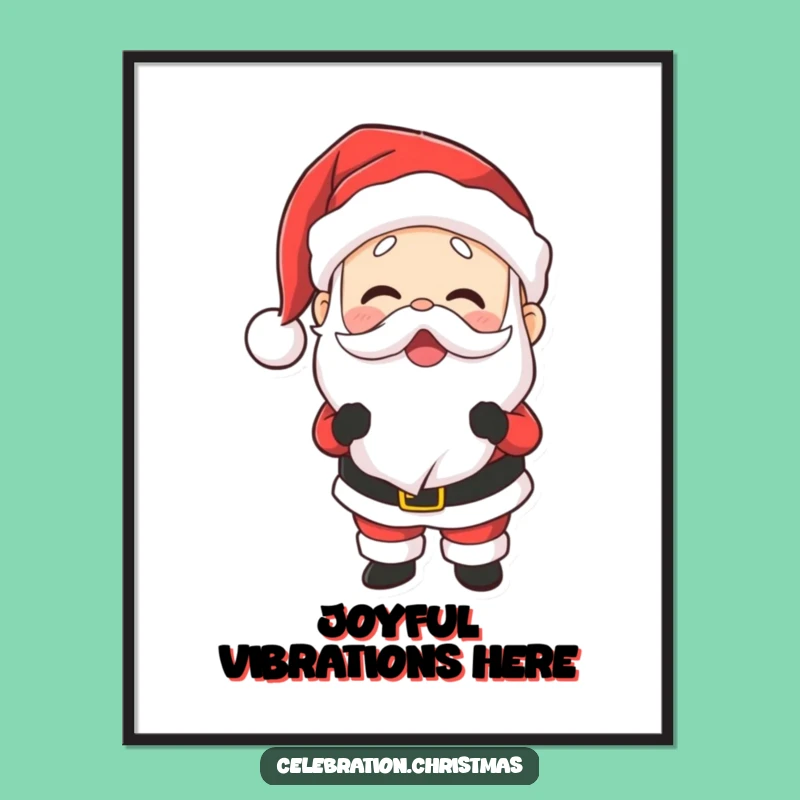 Funny Santa Laughing Poster: Festive Cheer for Your Walls