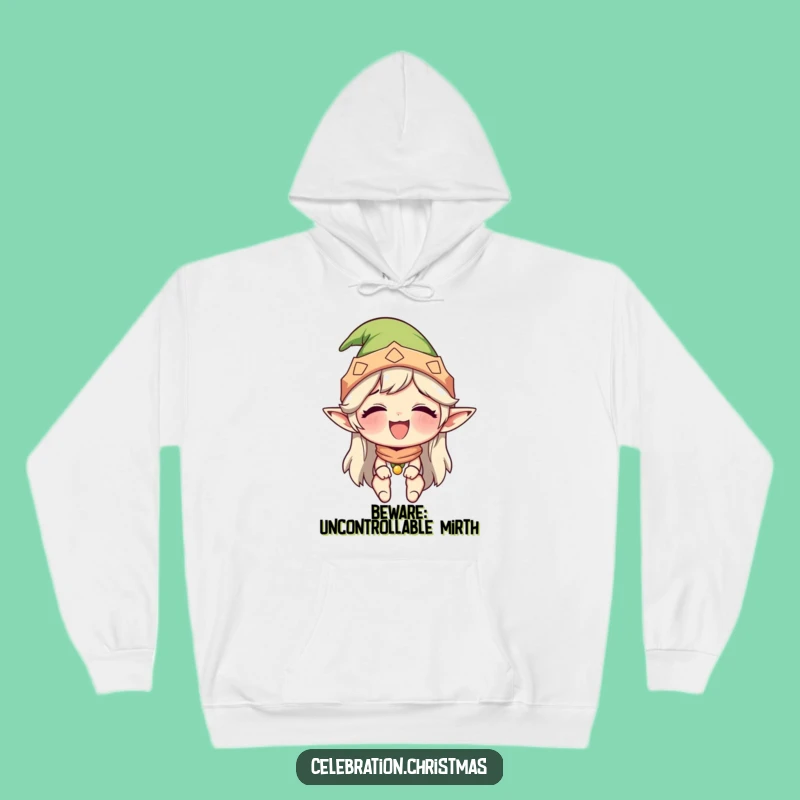 Funny Elf Hat Hoodie - Cozy & Hilarious Giggling Character Sweatshirt, Great Funny Gift