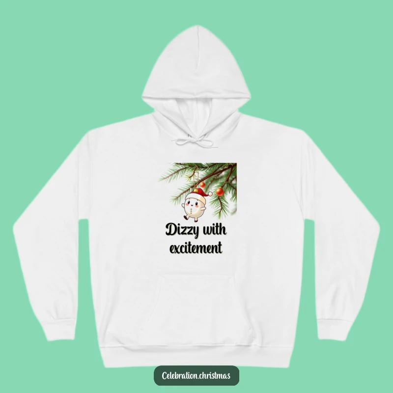 Cozy Funny Ornament Hoodie: Wobbly Christmas Character, Perfect Gift