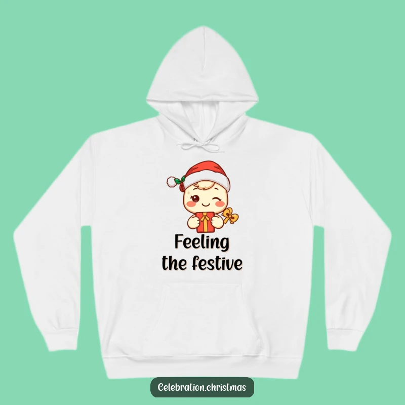 Funny Kawaii Santa Hoodie - Cozy Cute Character Christmas Gift