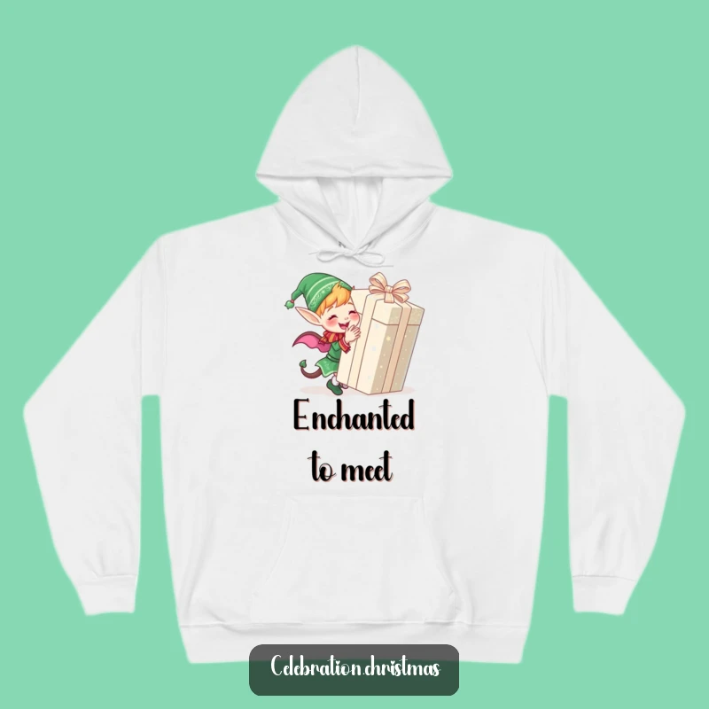 Funny Elf Wrapping Gift Hoodie: Cozy Up in Festive Cheer