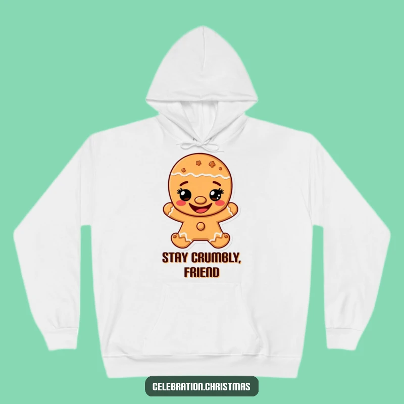 Funny Gingerbread Man Grin Hoodie - Cozy Cookie Character Comfort