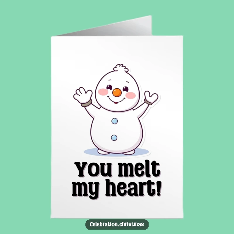 Free Printable Congratulations Card: Waving Snowman DLX Excitement, A Joyful Downloadable Gift