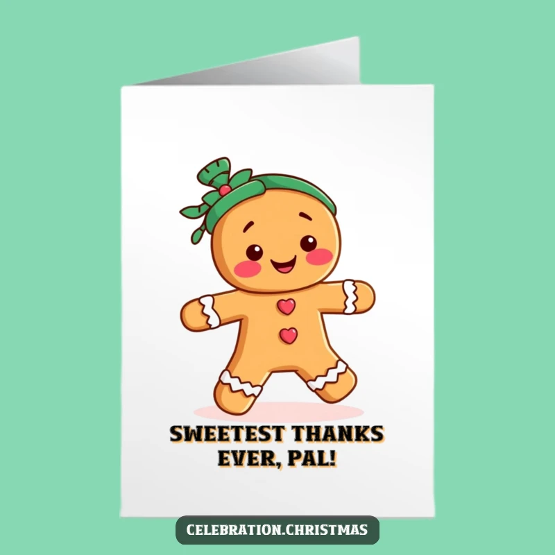 Delightful Free Printable Thank You Card: Dancing Gingerbread, A Yummy Downloadable Gift