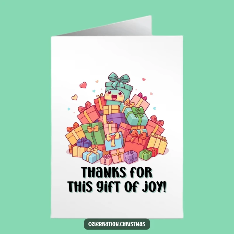 Free Printable Thank You Card: Funny Bouncing Presents Downloadable for Grateful Giggles