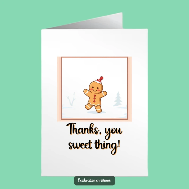 Free Printable Gingerbread Cookie Thank You Card - Sweet & Funny Downloadable