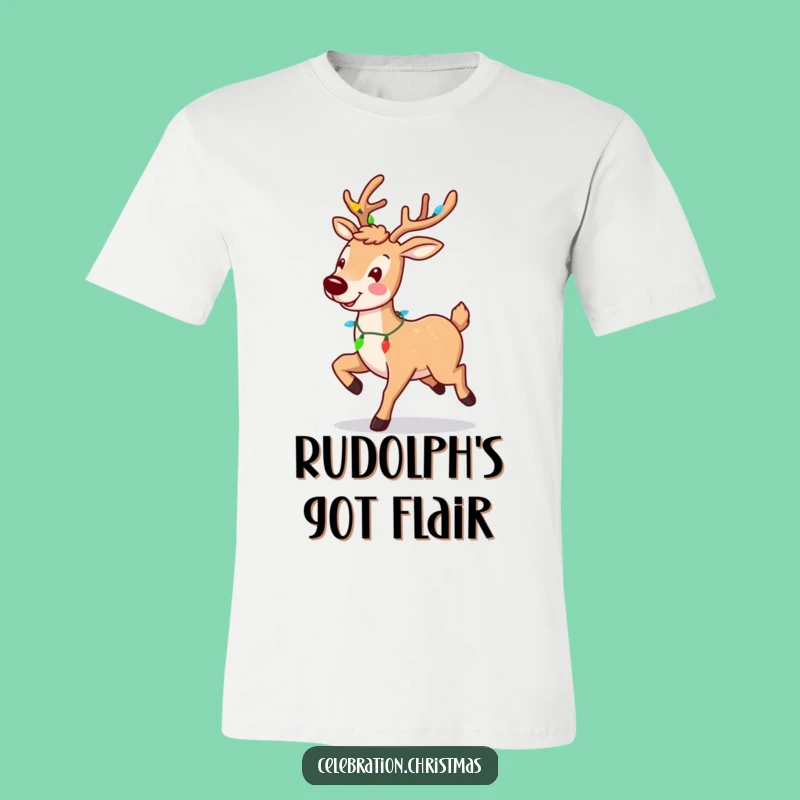 Funny Reindeer Prancing T-Shirt - Festive Holiday Tee for Merry Moments