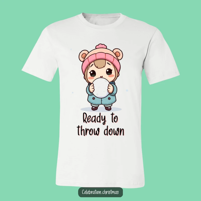 Funny Snowball Fight T-Shirt: Wear Your Winter Playfulness with this Cool Design