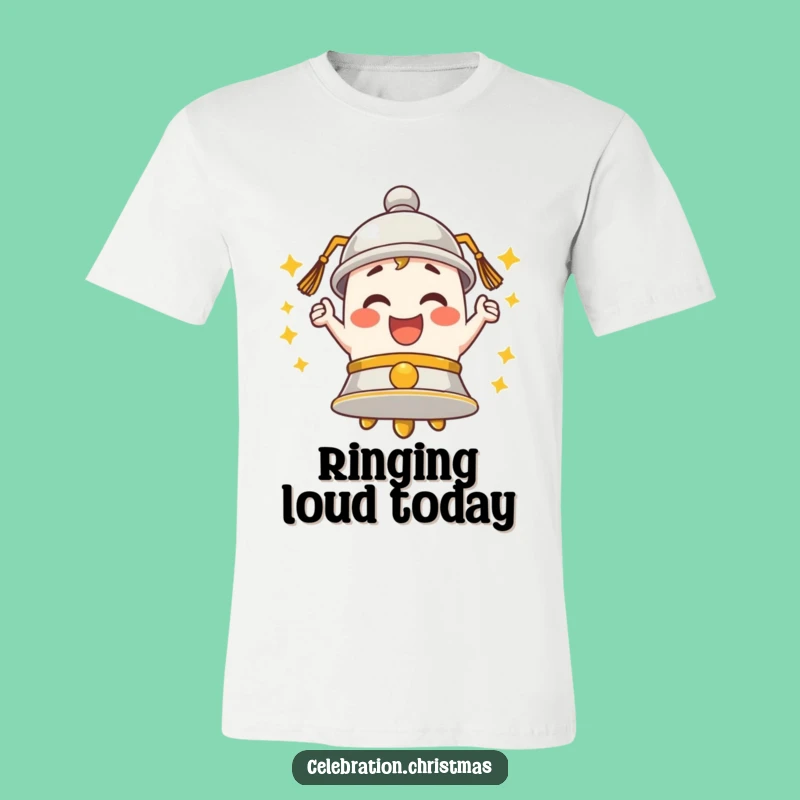 Funny Ringing Bell T-Shirt - Enthusiastic Merriment Character Humorous Apparel