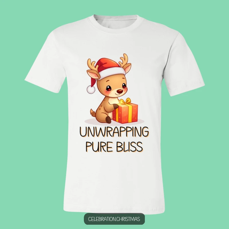 Funny Santa Deer T-Shirt - Cute Holiday Graphic Tee, Wonderful Funny Gift Idea