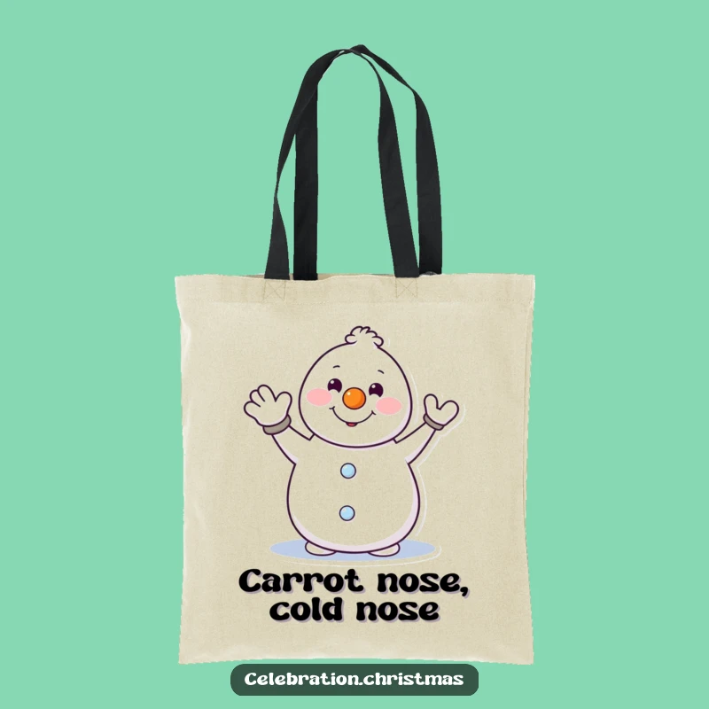 Funny Snowman Carrot Nose Tote Bag - Your Eco-Friendly Holiday Shopping Gift