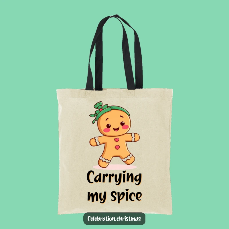 Funny Gingerbread Jig Tote Bag - Carry Your Holiday Spirit Gift